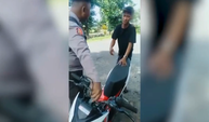 Trafik polisi motorcuya hayatının dersini verdi!