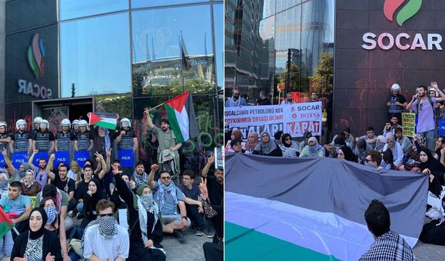 İsrail'e petrol sağlayan SOCAR'ı protesto etmişlerdi: 'Filistin İçin Bin Genç' üyesi 10 kişi gözaltına alındı